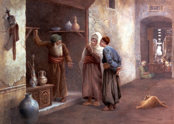 Arab traders in Cairo by Charles Robertson